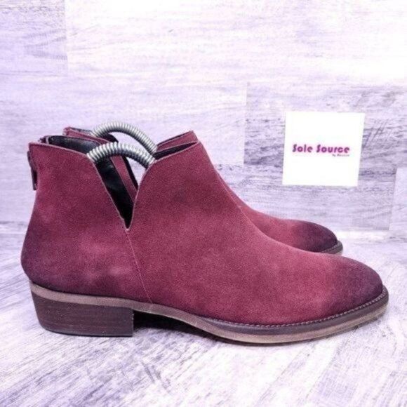Vaneli Shoes - Vaneli Homer Burnished Toe Suede Ankle Boot Burgundy Red Women's 8.5 Narrow NEW